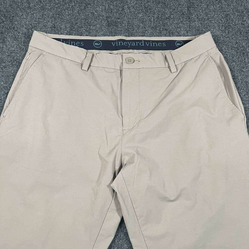 Vineyard Vines On-The-Go Pants Mens 32x31 Beige OTG Chino Stretch Golf